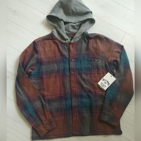 BillABONG NEW Boys Baja Stretch Flannel Shacket - Picture 2 of 7